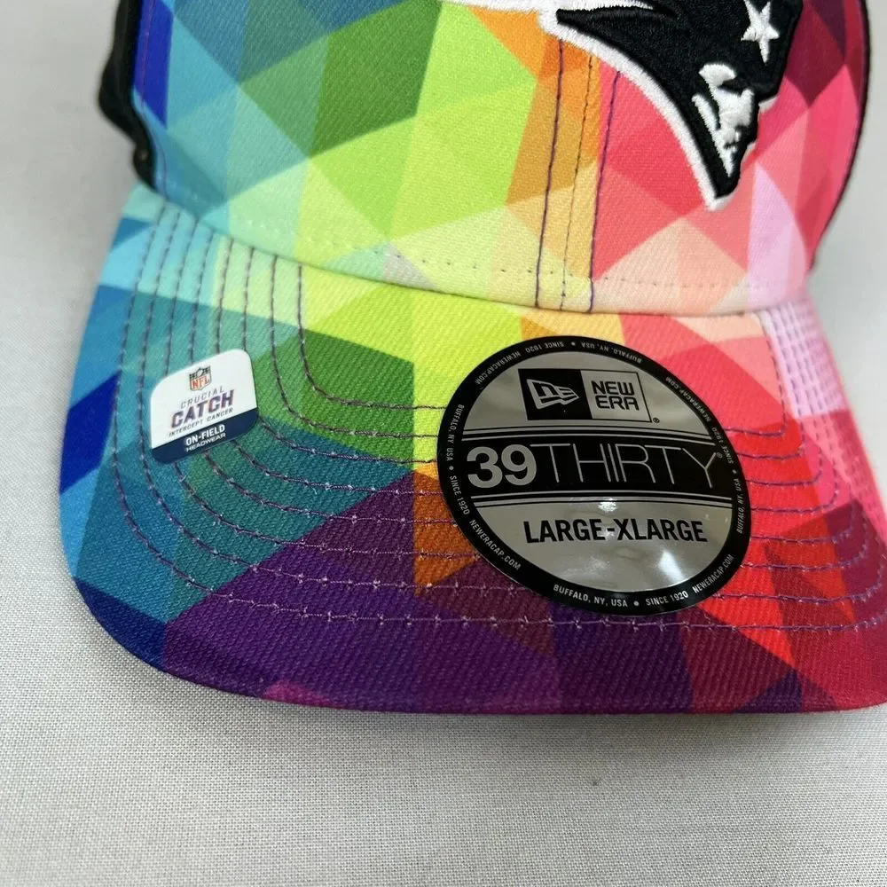 New England Patriots  New Era 39THIRTY 2023 Crucial Catch‎ Sideline Hat Sz L-XL